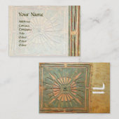 Carte De Visite STAR DU MATIN, MONOGRAM, perle blanc jaune vert (Devant / Derrière)