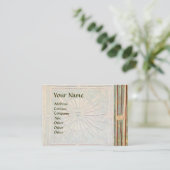 Carte De Visite STAR DU MATIN, MONOGRAM, perle blanc jaune vert (Debout devant)