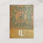 Carte De Visite STAR DU MATIN, MONOGRAM, vert jaune or (Dos)