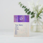 Carte De Visite STAR DU MATIN, MONOGRAMME, bleu platine (Debout devant)