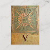 Carte De Visite STAR DU MATIN, vert MONOGRAM (Dos)