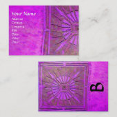 Carte De Visite STAR DU MATIN, violet d'or MONOGRAM (Devant / Derrière)