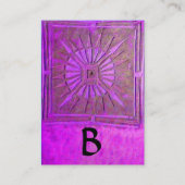 Carte De Visite STAR DU MATIN, violet d'or MONOGRAM (Dos)
