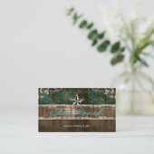 Carte De Visite Star Shabby Suede Russe Turquoise H Brown (Debout devant)