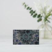 Carte De Visite Starburst bleu-vert abstrait (Debout devant)
