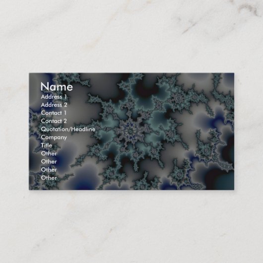 Carte De Visite Starburst bleu-vert abstrait (Devant)