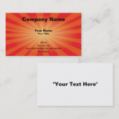 Carte De Visite Starburst orange (Devant / Derrière)