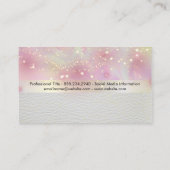 Carte De Visite Stardust Bokeh Glow | Cuir (Dos)