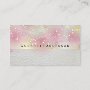 Carte De Visite Stardust Bokeh Glow   Cuir