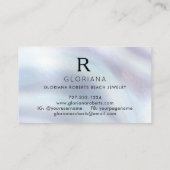 Carte De Visite Starfish Mère de Pearl Monogram Logo (Dos)