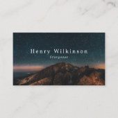 Carte De Visite Stargazer de montagne, astronomie (Devant)