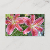 Carte De Visite Stargazer Lilies Jardin Floral (Dos)