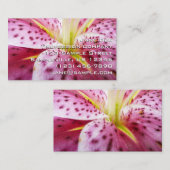 Carte De Visite Stargazer Lily brillant Magenta Floral (Devant / Derrière)