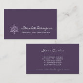 Carte de visite Starlet élégant, aubergine (Devant / Derrière)