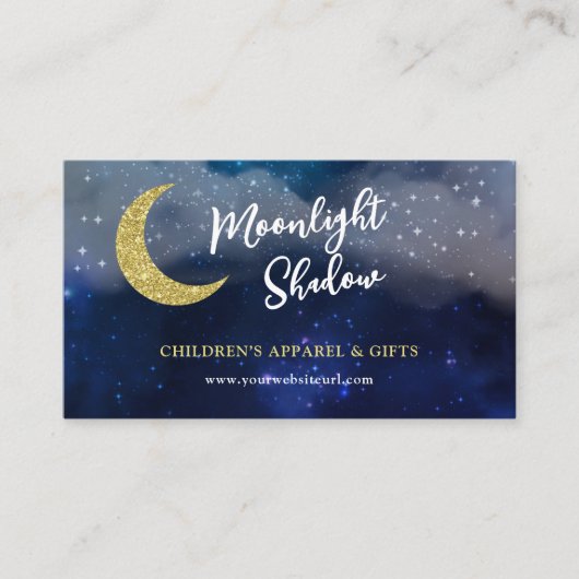 Carte De Visite Starlight Galaxy Faux Gold Parties scintillant Moo (Devant)