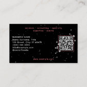 Carte De Visite Starlight Rose Coeur Empreinte de patte Pet Sitter (Dos)