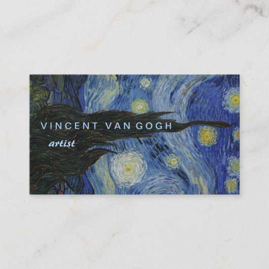 Carte De Visite Starry Night Vincent van Gogh (Devant)