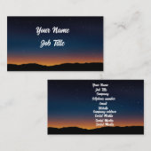 Carte De Visite Starry Sky Paysage (Devant / Derrière)