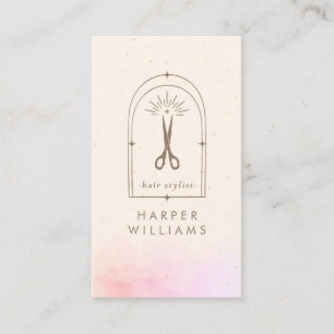 Carte De Visite Stars célestes Tarot Hair Styliste Salon QR Code