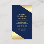 Carte De Visite Stars Confetti Chic Gold Antique Key Immobilier (Dos)