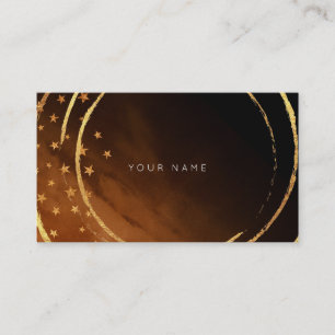 Carte De Visite Stars Golden Circles Black Brown Vip