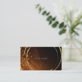Carte De Visite Stars Golden Circles Black Brown Vip (Debout devant)