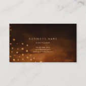 Carte De Visite Stars Golden Circles Black Brown Vip (Dos)