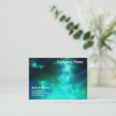 Carte De Visite Stars Night Sky Midnight Emerald Green (Debout devant)
