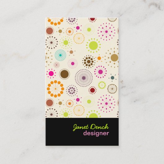 Carte De Visite Stars Rétro PixDezines (Devant)