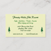 Carte De Visite Station de ski (Dos)