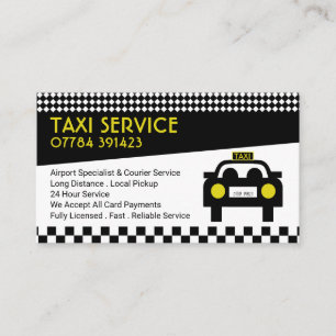 Carte De Visite Station de taxi/chauffeur, Tarifs