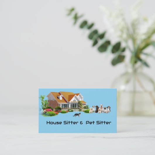 Carte De Visite Station de travail et baby-sitter (Debout devant)