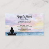 Carte De Visite Station de vacances de yoga de Mindfulness de mer (Dos)