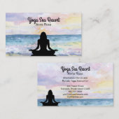 Carte De Visite Station de vacances de yoga de Mindfulness de mer (Devant / Derrière)