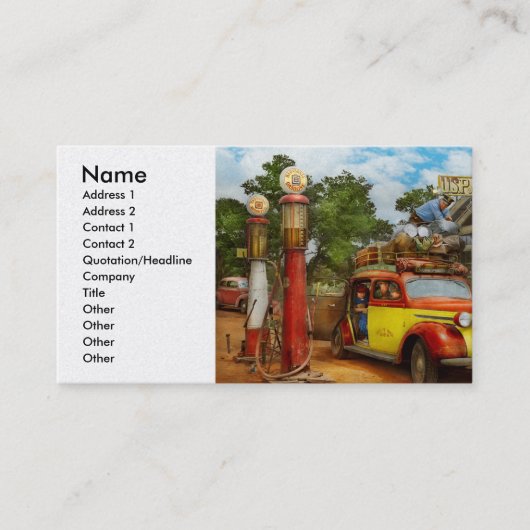 Carte De Visite Station d'essence - Livraison fraîche à Pie Town 1 (Devant)