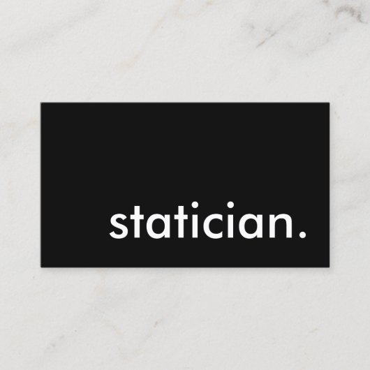 Carte De Visite statisticien. (Devant)