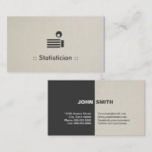 Carte De Visite Statisticien simple professionnel élégant (Devant / Derrière)
