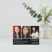 Carte De Visite Statistiques de capture d'écran triples de l'acteu (Debout devant)