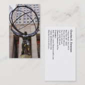 Carte De Visite Statue d'atlas, centre de Rockefeller, NYC (Devant / Derrière)