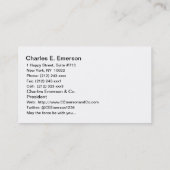 Carte De Visite Statue d'atlas, centre de Rockefeller, NYC (Dos)