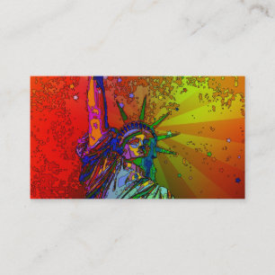 Carte De Visite Statue de couleur d'arc-en-ciel de NYC de la