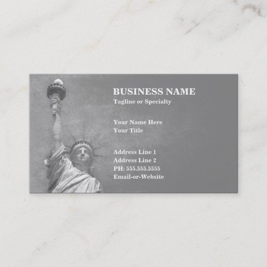 Carte De Visite statue de la liberté (Devant)