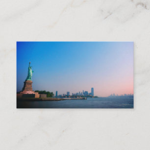 Carte De Visite Statue de la liberté avec l'horizon de New York