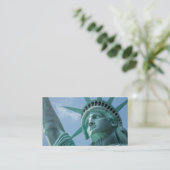 Carte De Visite Statue de la Liberté et drapeau américain (Debout devant)