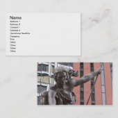 Carte De Visite Statue de Portlandia, Portland, Oregon (Devant / Derrière)