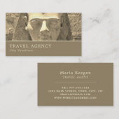 Carte De Visite Statue Du Roi Ramses II, Agent De Voyage (Devant / Derrière)