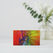 Carte De Visite Statue en couleur arc-en-ciel psychédélique NYC de (Debout devant)