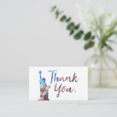 Carte De Visite statue of liberty refer a friend program (Debout devant)