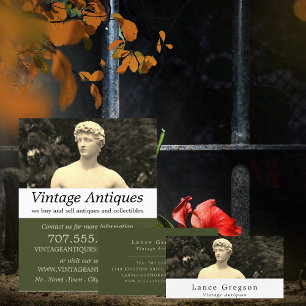Carte De Visite Statue vintage, Détaillant d'antiquités, Boutique
