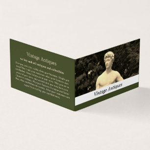 Carte De Visite Statue vintage, Détaillant d'antiquités, Magasin D